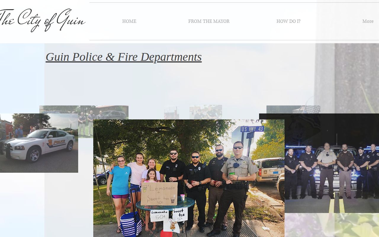 Official Guin Police and Fire contact page